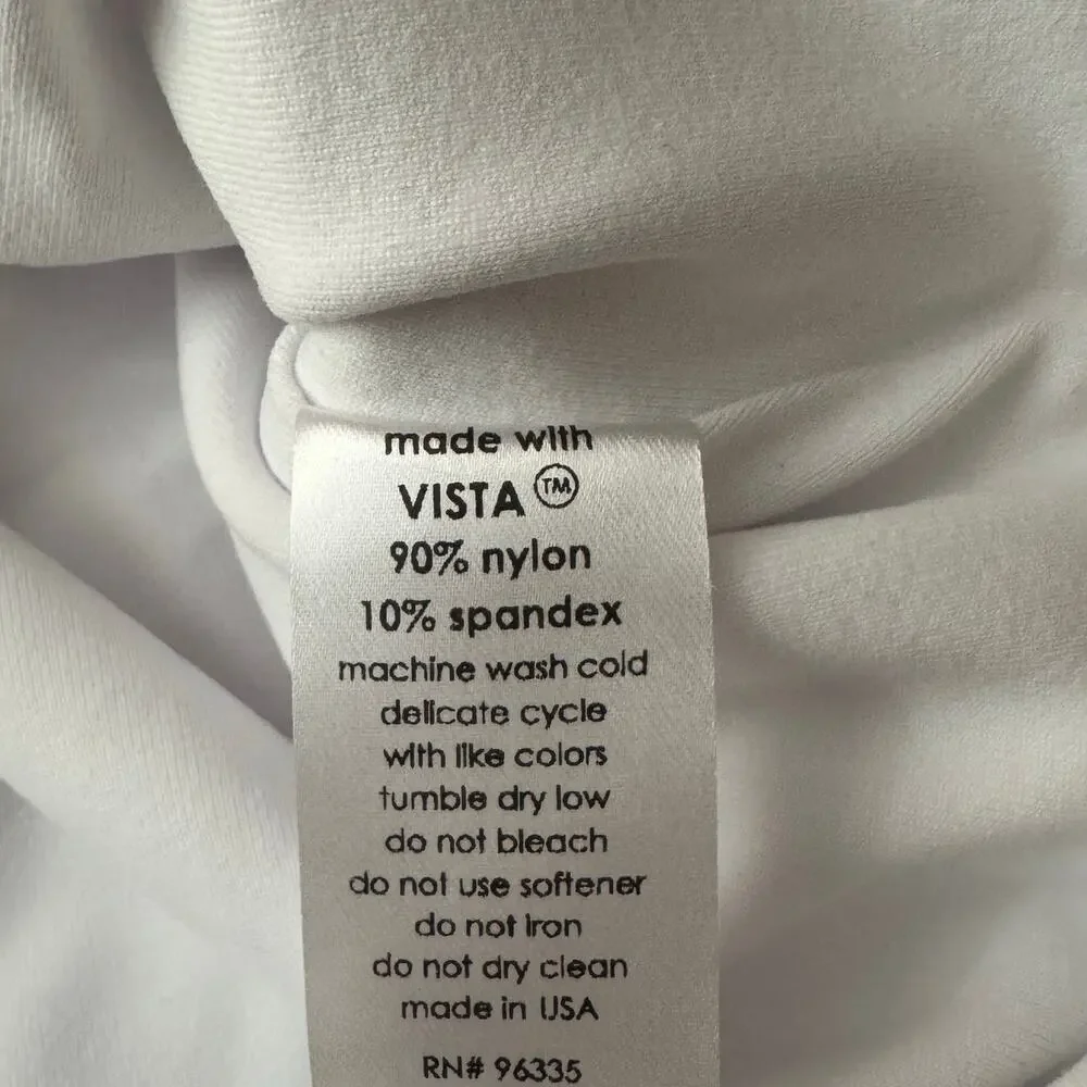 Susana Monaco Micro Square Neck Top in Sugar White NWT Size Medium